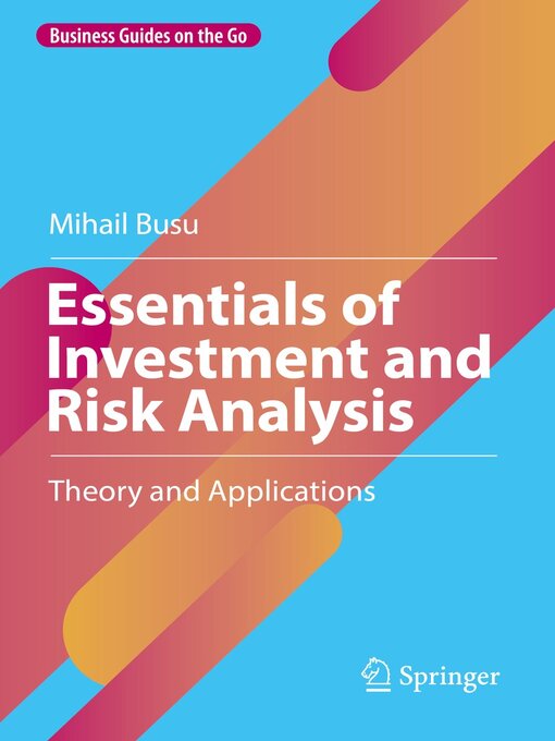 Cover image for Essentials of Investment and Risk Analysis